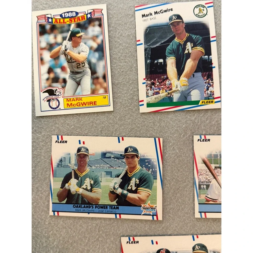 Mark McGwire Baseball Card Lot 11 Oakland A's Topps Fleer Studio Raw Vintage